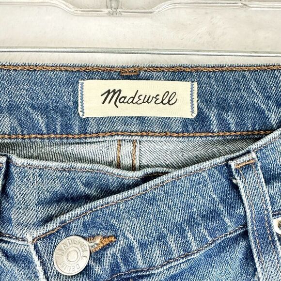 Madewell The Mid Rise Perfect Vintage Straight Jean Criss Cross Edition Size 26 - Picture 11 of 13